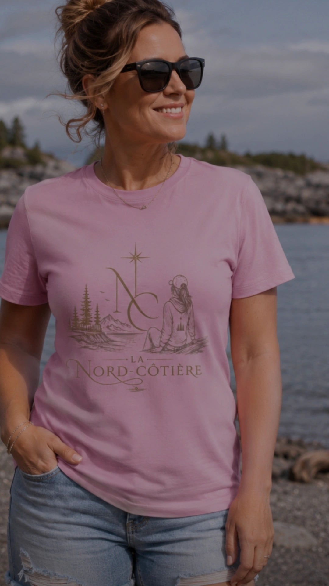 T-shirt rose — Collection Prestige Féminine La Nord-Côtière