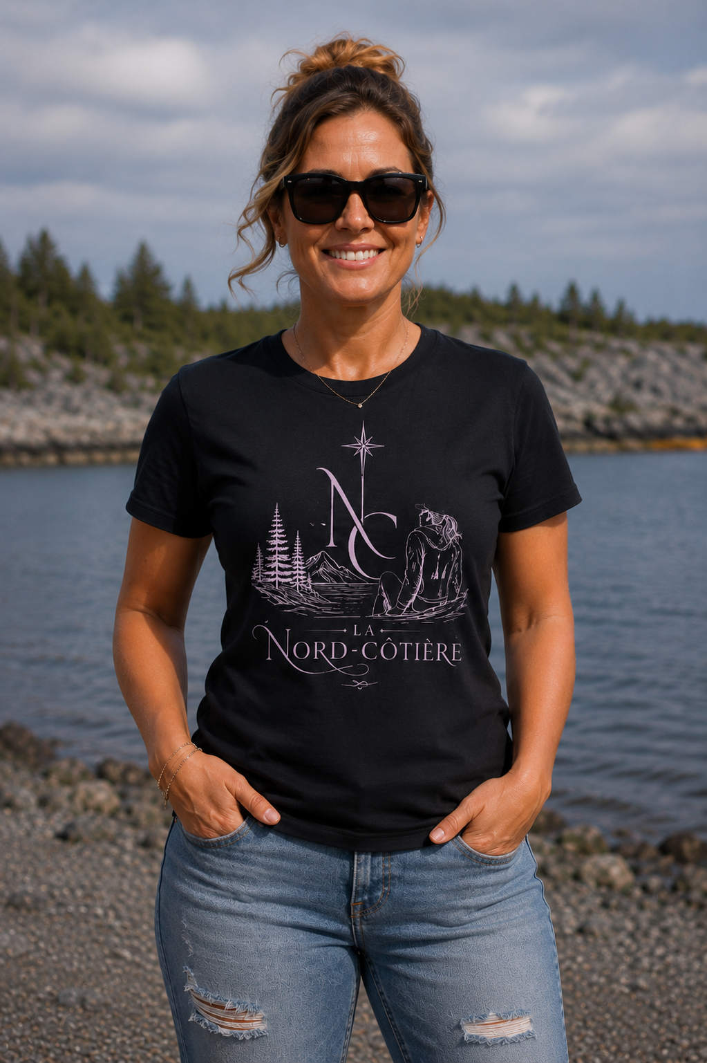 T-shirt noir — Collection Prestige Féminine La Nord-Côtière