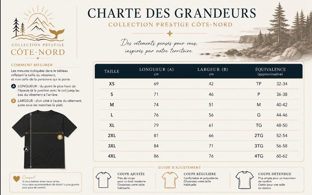 T-shirt noir — Collection Prestige Féminine La Nord-Côtière