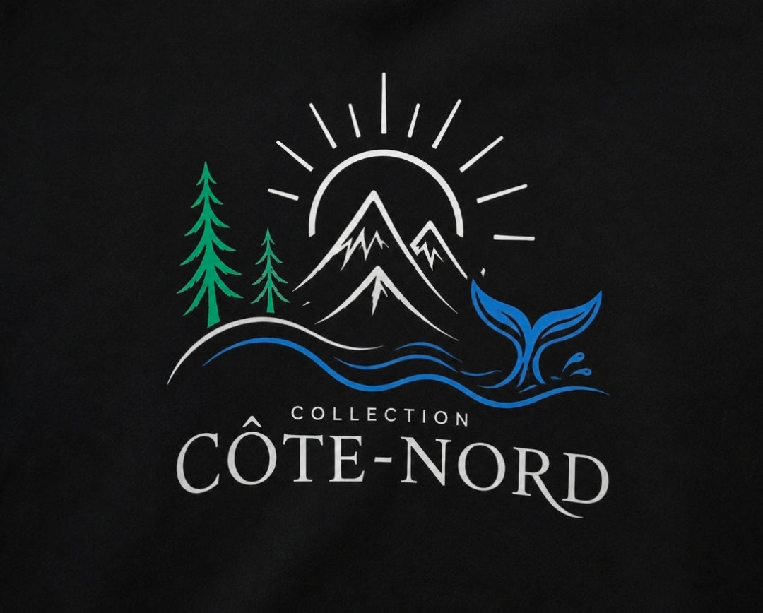 Hoodie Côte-Nord – Noir | Collection Prestige Côte-Nord