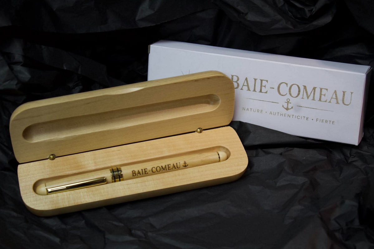 Stylo et coffret en bois – Artisan de Forestville