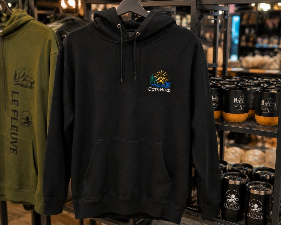 Hoodie Côte-Nord broderie côté cœur