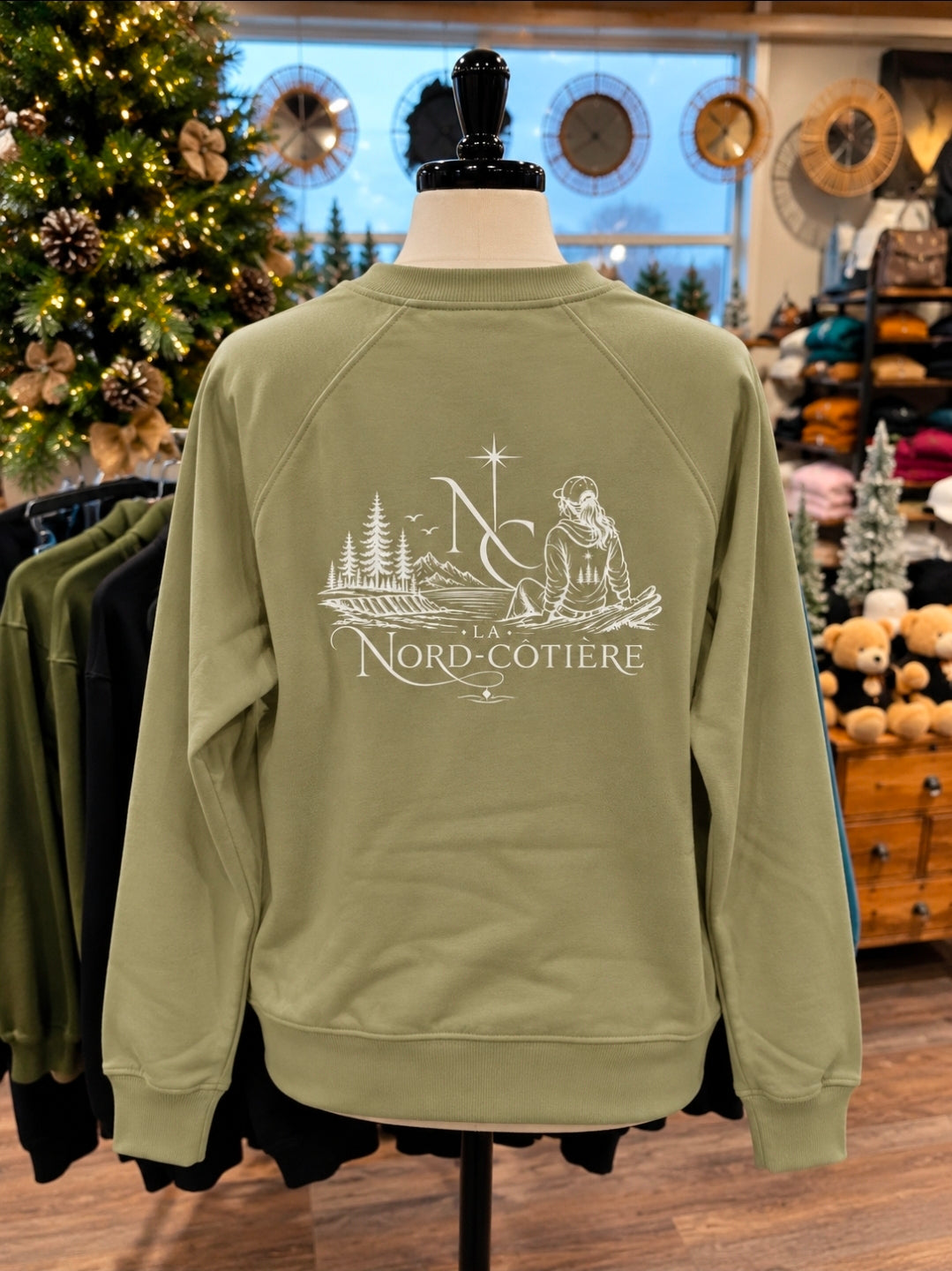 La Nord-Côtière – Crewneck vert kaki
