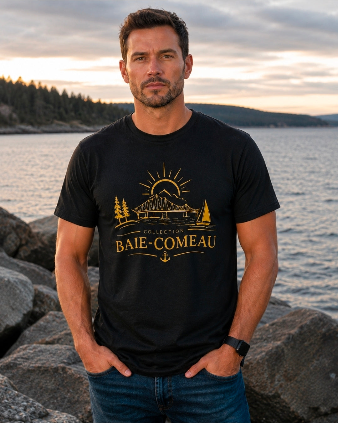 Chandail classique, noir Baie-Comeau